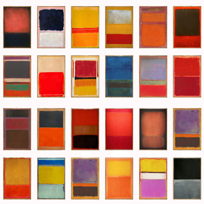 Abstract Canvas Set - Dekorasi Dinding, Set Poster Mark Rothko,