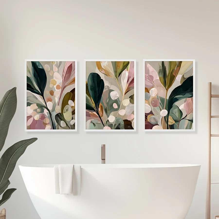 Set 3 buah, ukuran besar, moti - Abstract Canvas Set ulasan dan harga