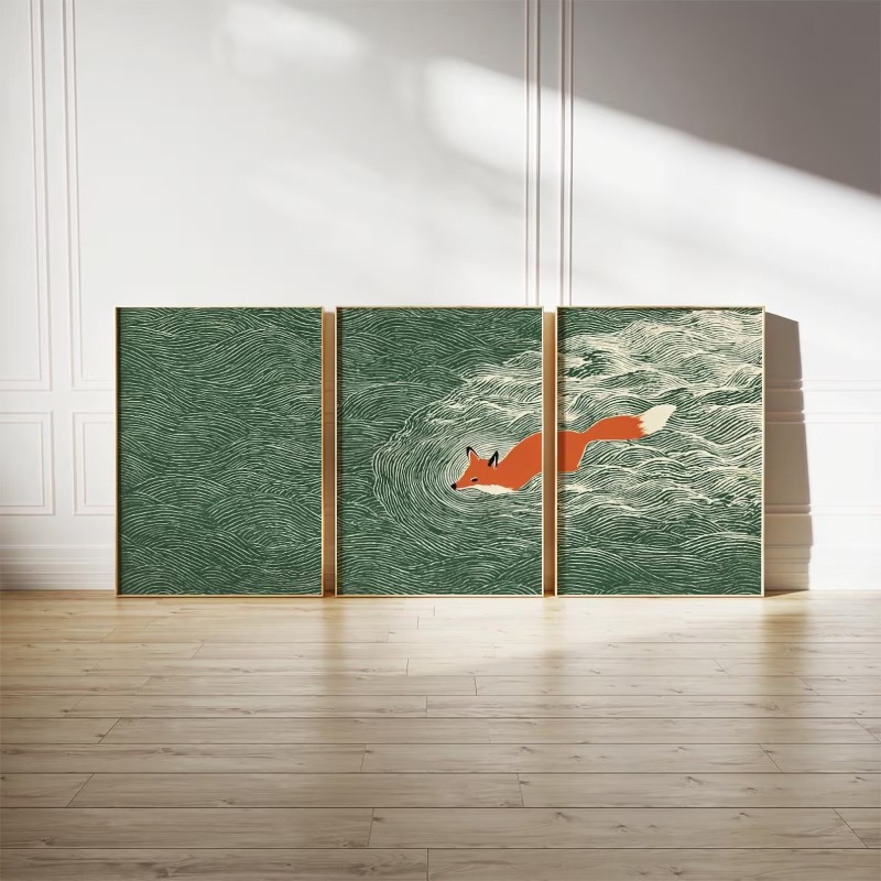 3 buah Lukisan Kanvas Tanpa Bi - Abstract Canvas Set ulasan dan harga
