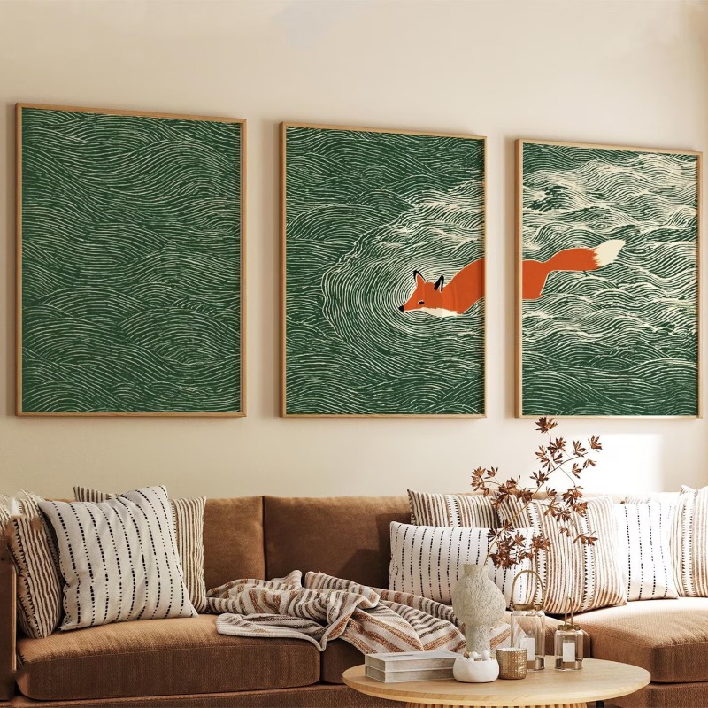 3 buah Lukisan Kanvas Tanpa Bi - Abstract Canvas Set ulasan dan harga