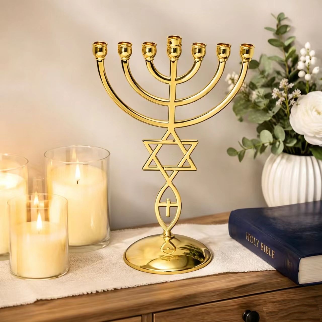 Set Tempat Lilin Tujuh Kepala  - Candle Holder Decor ulasan dan harga