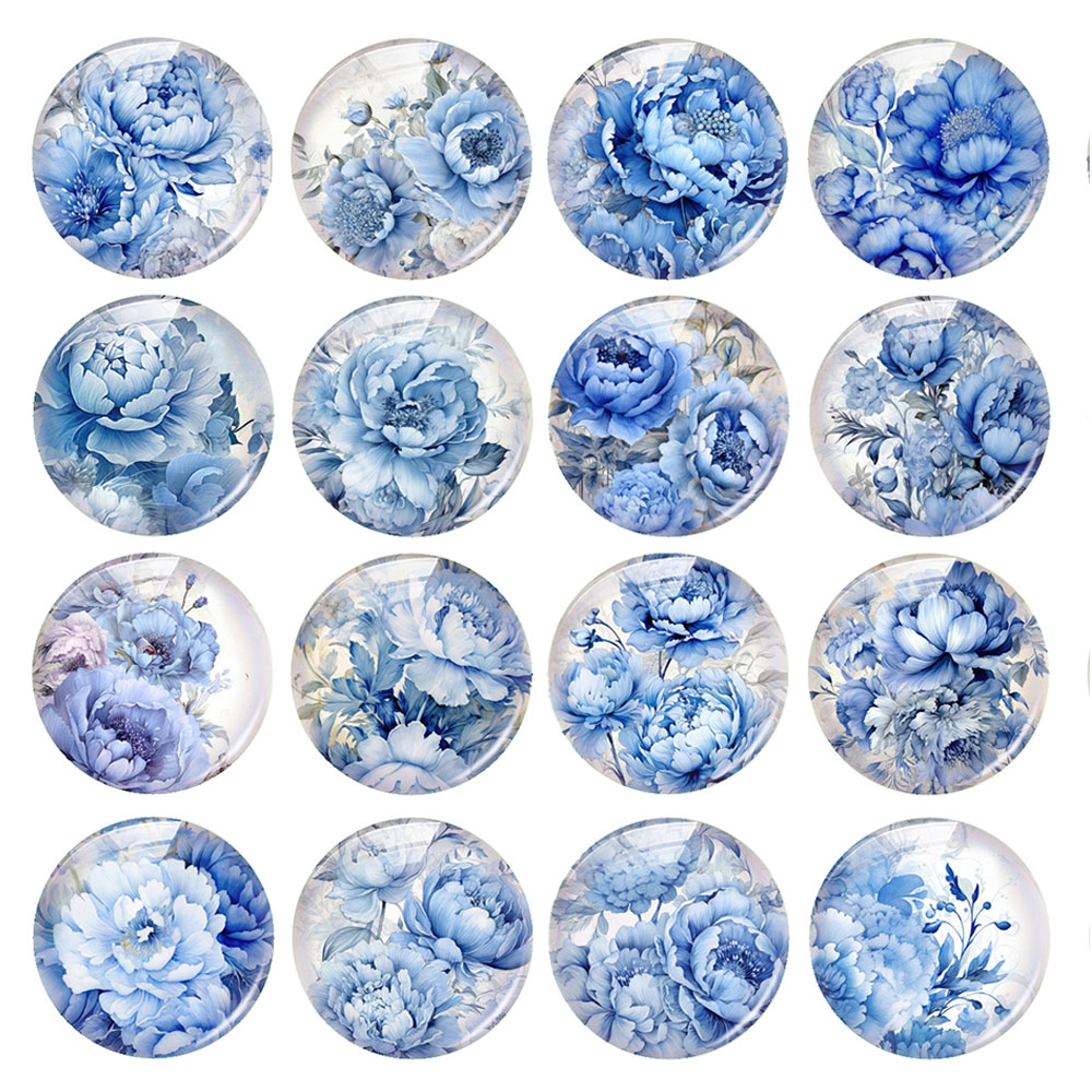 Kaca Cabochon Foto Bunga Peony - Vase Decor ulasan dan harga