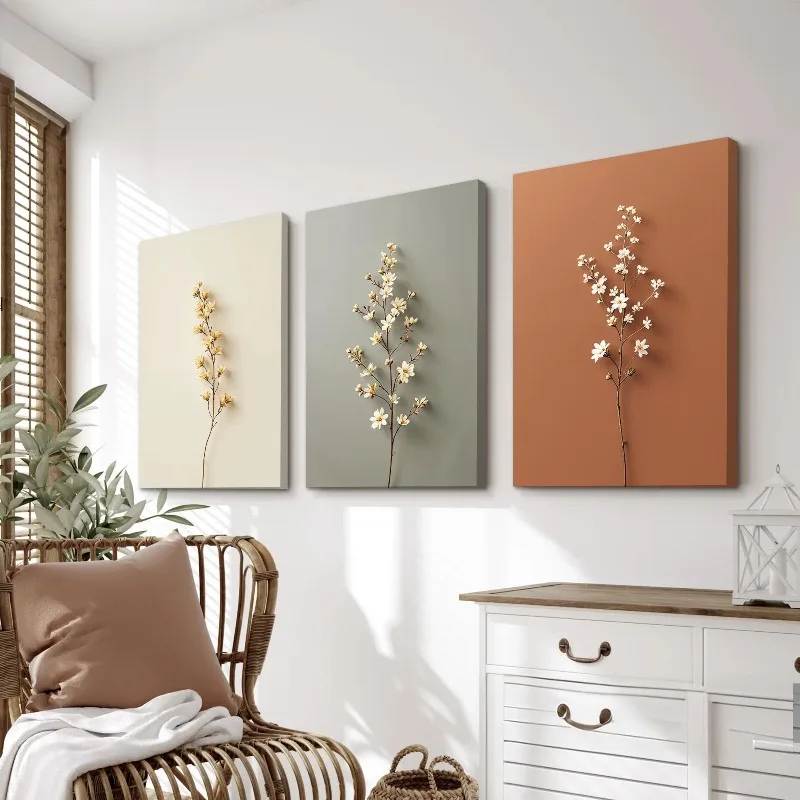 Berbagai ukuran, 3 buah lukisa - Abstract Canvas Set ulasan dan harga