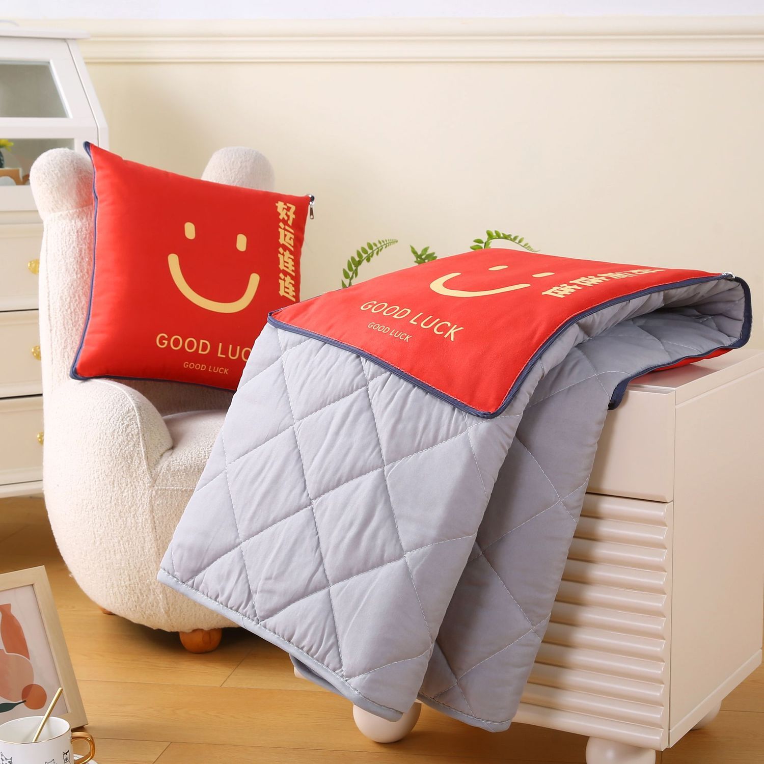 Selimut Bantal Beludru Abu-abu - Throw Pillow ulasan dan harga