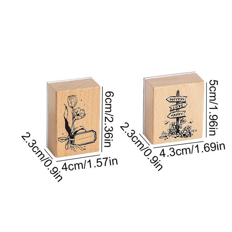 Stempel Karet Kayu Antik, Moti - Wall Sticker ulasan dan harga
