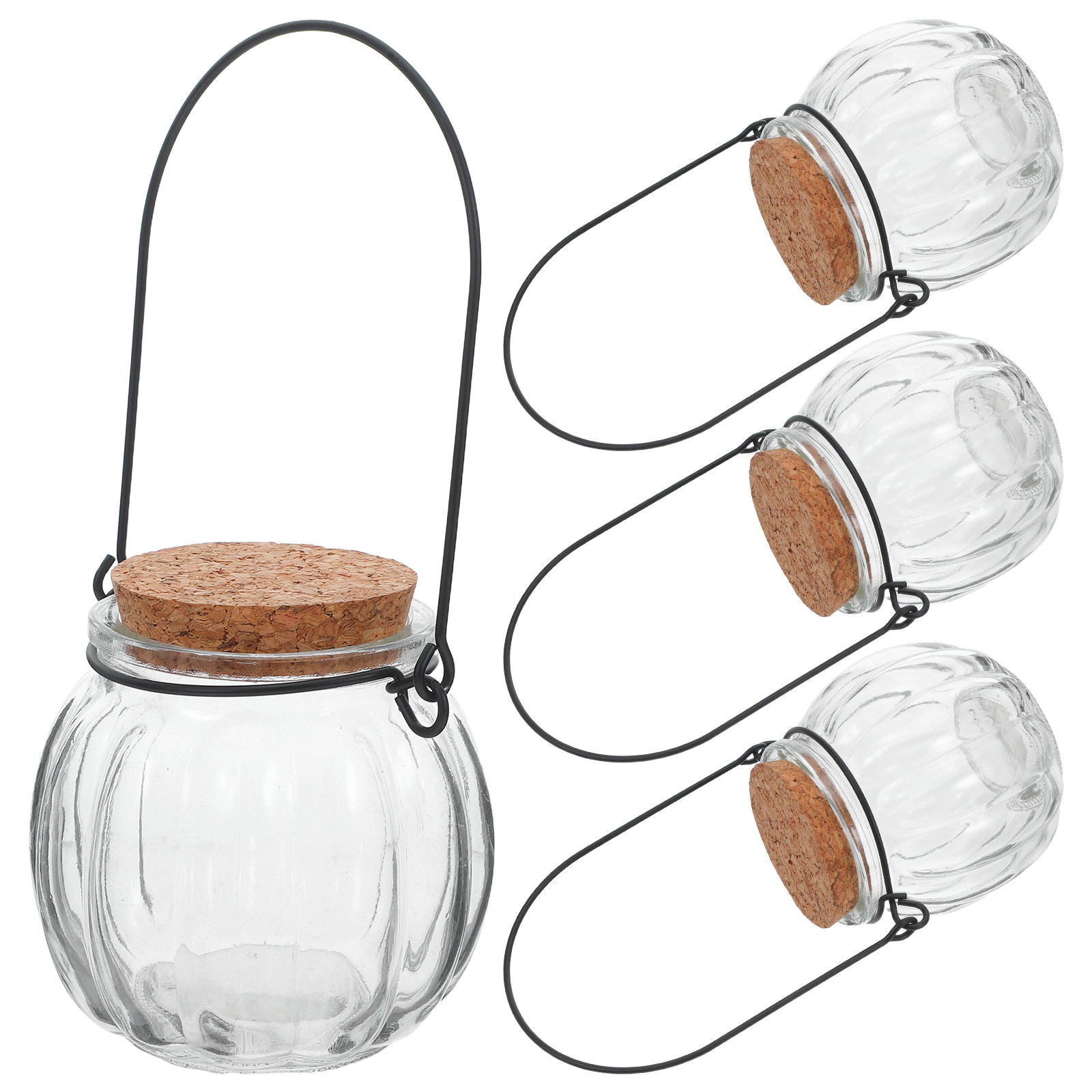 4 Buah Toples Permen Labu Kaca - Vase Decor ulasan dan harga
